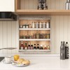 Nisorpa 3 Tier Spice Rack Wall Mount, Rustic Burnt Wood
