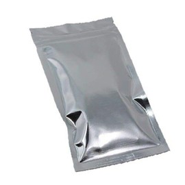 MTP 10x 7.75" x 11.75" (20x30cm) Silver & Silver Aluminium Foil Reusable Zip Bag Food Save Flat Mylar Metallic Food Save Heat Resealable Pouch (10)