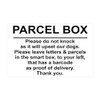 P065 PARCEL BOX Please Do not Knock Smart Box Plastic
