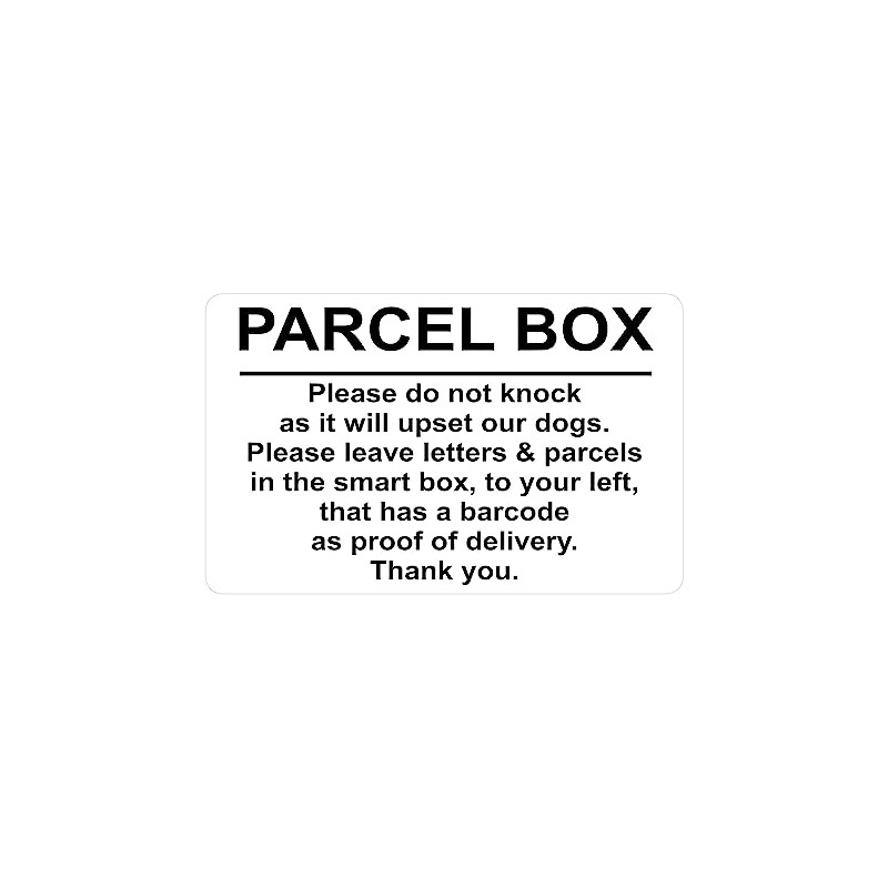 P065 PARCEL BOX Please Do not Knock Smart Box Plastic