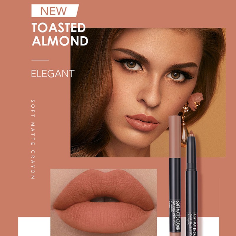 6 Pcs Matte Lipstick Set High Pigment Lip Crayon Waterproof