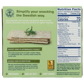Wasa Flatbread Thins Crackers, Rosemary and Sea Salt, 6.7 Ounce (Pack of 1)