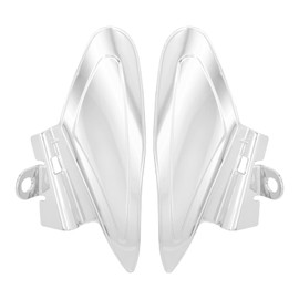 CARGLETRUE Saddle Heat Deflectors Fit for Indian Chief Chieftain Roadmaster Classic Vintage 2014–2023 Chrome Air Shield Pair