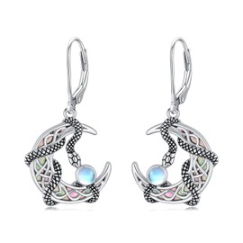 Snake Earrings For Women Sterling Silver Snake Dangle Earrings Animal Jewelry For Women