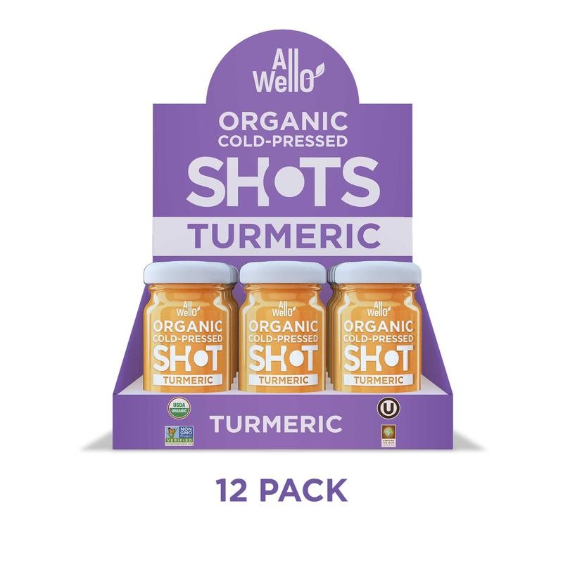 Organic Cold-Pressed Turmeric Shot - 6 or 12 Pack -