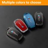 SLAKNOK for Toyota Key Fob Cover with,Real Carbon Fiber Zinc
