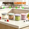 4 Pack Ice Cream Pints Containers 8oz, BPA-Free & Dishwasher