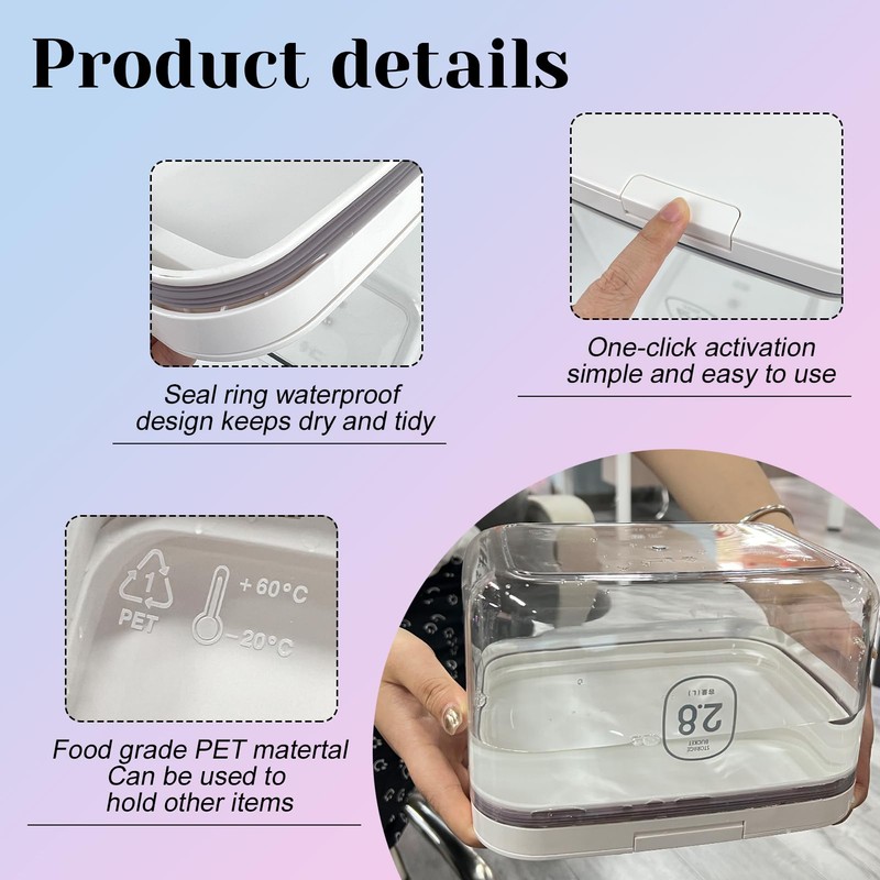 94oz /2.8L Laundry Pods Container With One-Press Lid for Laundry