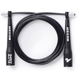 EliteSRS 10 Foot Outdoor Rated 5Mm Pvc, Boxer Jump Rope 3.0 with Smooth Action Polymer Handles and Ergonomic Slip-Resistant Dimpled Grips | Profession
