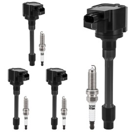 PZ Ignition Coil Pack and Iridium Spark Plugs Compatible with 2017 2018 2019 2020 2021 Accord CR-V Civic, Acura 2019-2021 RDX 2021 TLX 1.5L 2.0L L4 Set of 4 Replaces#UF781 3052059B013 CM11122