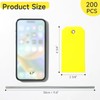 200pcs 120x60mm Yellow Threaded Labels Price Tags Plastic Emptied Rigid
