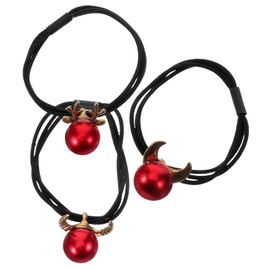 Minkissy 3pcs Retro Horn Hair Ties for Women Ponytail Cuff Hair Ties Bulk Styling Accessories