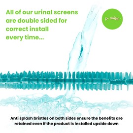 P-Wave 2 Pack Trough Urinal Screen Mats Scented, Large Size Fits All Types Of Trough Urinals, Deodoriser & Odour Neutraliser, Long Lasting, Anti-Splash Mats with Slanted Bristle, Mango