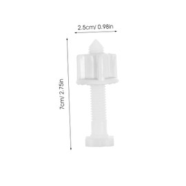 Cabilock Pernos de bisagra de Asiento de Inodoro, Kit de Montaje de Tornillos, Arandelas para Montaje Superior, Accesorios de fijación de Asiento de Inodoro, Estilo 2 (Juego de 6 Piezas)