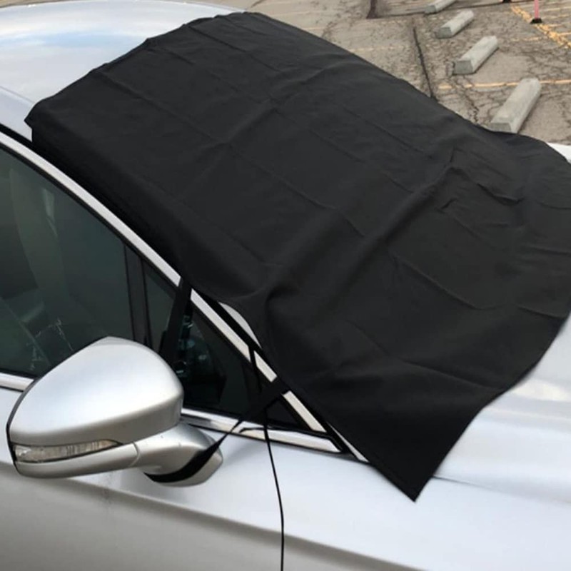 TOTMOX Car Windshield Cover All-Weather Windshield Snow Cover with Elastic