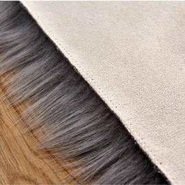 SHTGOI Fur Rug Heart-Shaped Fluffy Rug Soft Shaggy Rug Lambskin Sheepskin Rug Faux Fur Chair Cushion Christmas Tree Mat for Living Room Sofa Bedroom Floor 50 x 60 cm Red