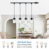 MELUCEE 4 Pack H-Type Track Lighting Pendants Black Ceiling Track