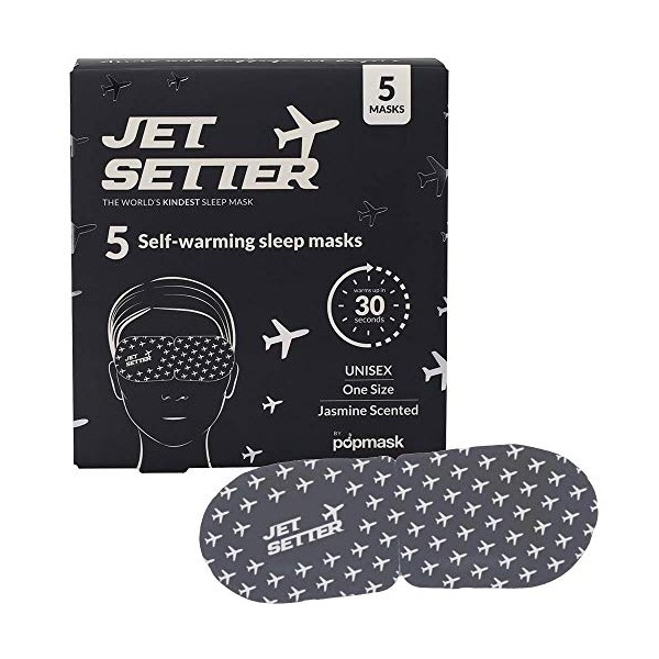Popmask Jet Setter Self Heated Eye Mask Jasmine 5 Pack