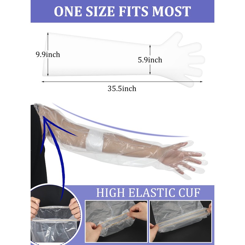 Sosation 50 Pcs Waterproof Arm Cast Cover for Shower Bath,