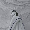 Croydex Chrome Modern Bath Robe Hook - Flexi-Fix Towel Holder,