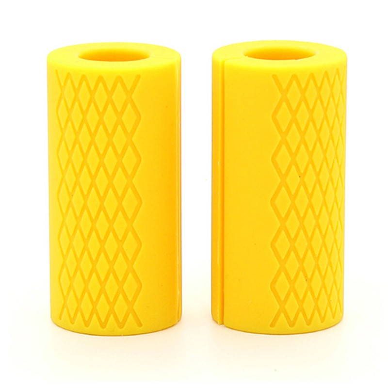 2Pcs Silicone Barbell Grips Prevent Slip Thick Bar Dumbbell Grips
