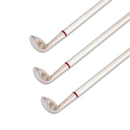 Golf Club Ballpoint Pen Set, Ballpoint Pen (Black, Red, Blue 3 Colors), 2 Balls, Red Flag, Prize, Birthday Gift, Box Included