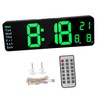 GRIRIW Large Digital Wall Clock LED Display with Remote Control