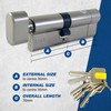 UAP Thumb Turn Euro Cylinder Lock with Anti-Snap & 3