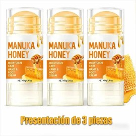 Kit 3 Pzs Balsamo Hidratante Para Pies Y Manos Con Miel De Manuka. Crema En Barra Para Talones Agrietados Y Piel Seca Que Suaviza Nutre Profundamente 