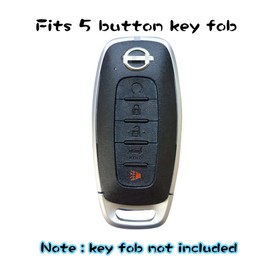 RUNZUIE 2Pcs TPU Remote Smart Key Fob Cover for 2024 2023 Nissan Rogue Pathfinder (White(a)/Black(a))