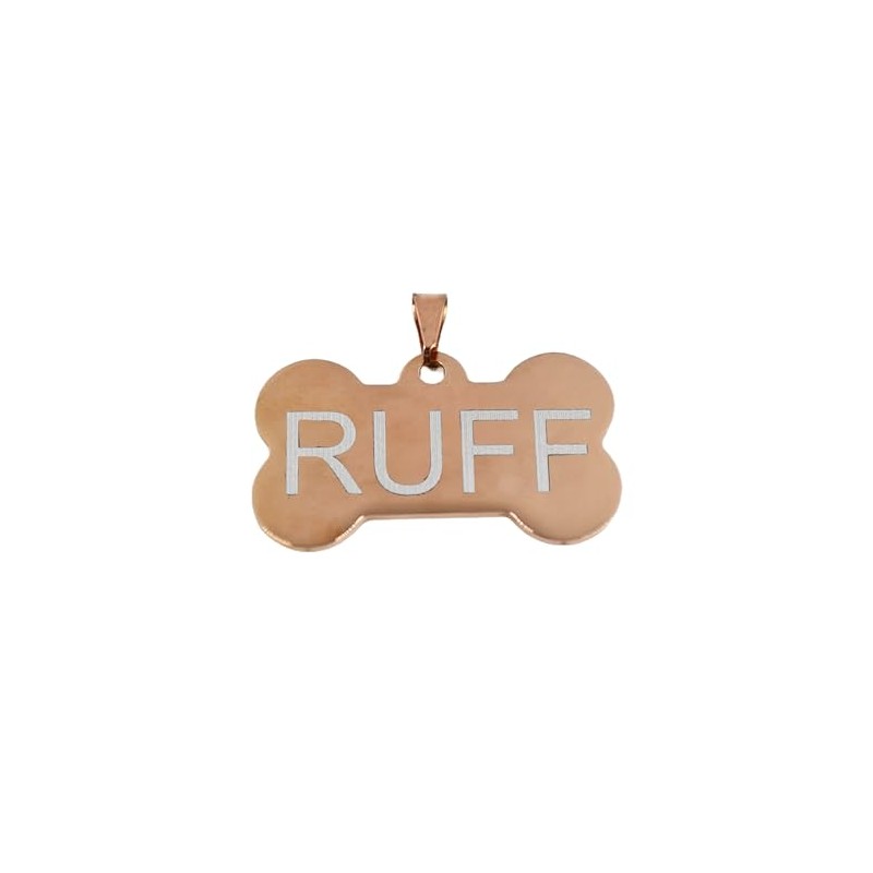 Placa de Identificación para Perros, Acero Inoxidable, (, Oro Rosado)