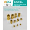 190 Pcs Threaded Inserts for Plastic, Heat Set Insertss, M2