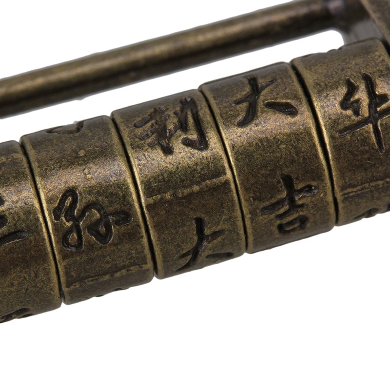 Metal Chinese Old Style Vintage Antique Password Lock Padlock for