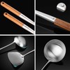 FJNATINH Wok Spatula and Ladle,Skimmer Ladle Tool Set, 17inches Spatula
