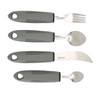 4pcs Adaptive Utensils Knife Fork Spoons Weighted Wide Handles Grey
