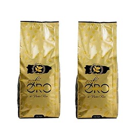 Cafe Oro de Puerto Rico Roasted Coffee Beans - Puerto Rican Coffee - 2 pounds bag - 2pack
