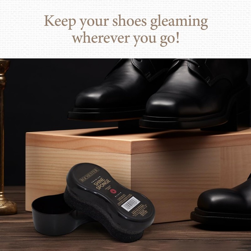 Rochester Premium Shine Sponge, Shoe Polish for Leather Footwear, Shoe