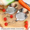 Bean Jelly Scraper, 2Pcs Stainless Steel Spaetzle Maker Snack Tool