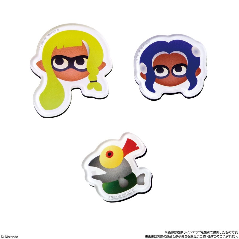 Bandai Acrylic Splatoon 3 Character Magnets, Box of 14
