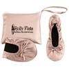 Rolly Flats Portable Foldable Pumps Ballet Shoes (S, Pearl White)