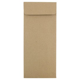 JAM PAPER #10 Policy Business Premium Envelopes - 4 1/8 x 9 1/2 - Brown Kraft Paper Bag - 100/Pack