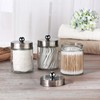 3PC Apothecary Jar Canisters Bathroom Vanity Organizer - Qtip Holder