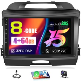 [8-core 4+64GB] for Kia sportage 2010-2016 Android 15 Car Stereo, Hikity 10.1" Touchscreen Carplay Radio with Wireless Carplay Android Auto GPS/5G WiFi Bluetooth Mirror Link SWC Backup Camera Mic