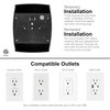 GE 6-Outlet Extender Wall Tap, Grounded Adapter, Outlet Splitter, Charging