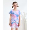 DISAUR Girls Short Sets 2 Piece Tie Dye Cute Outfits