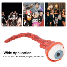 4PCS Ripped Out Eyeball Prop, Soft Foldable Latex Foam Eyeball