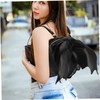 Sosoport Bat Swing Backpack Leather Satchel Fashionable Bat Design Comfortable