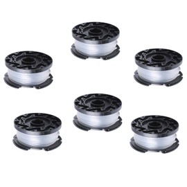 Poweka A6481 trimmer Spool Compatible with Black Decker Reflex Strimmer Spool Line Replace A6485 ST5530-GB GLC3630L20-GB STC1820PC-GB BESTA530-GB BESTA525-GB - Pack of 6
