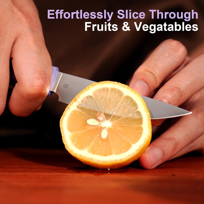 3.5 Inch Paring Knife, Small Kitchen Knife with AR-RPM9 Steel
