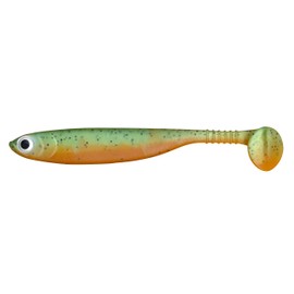 FTM Unisex - Adult 10C8913307C10 Seika Pr-Speed Rubber Fish for Spin Fishing for Pike, Zander, Trout & Bass, Rubber Bait, Rubber Shad, Shad (Green Tomato, 9), Colourful, Normal